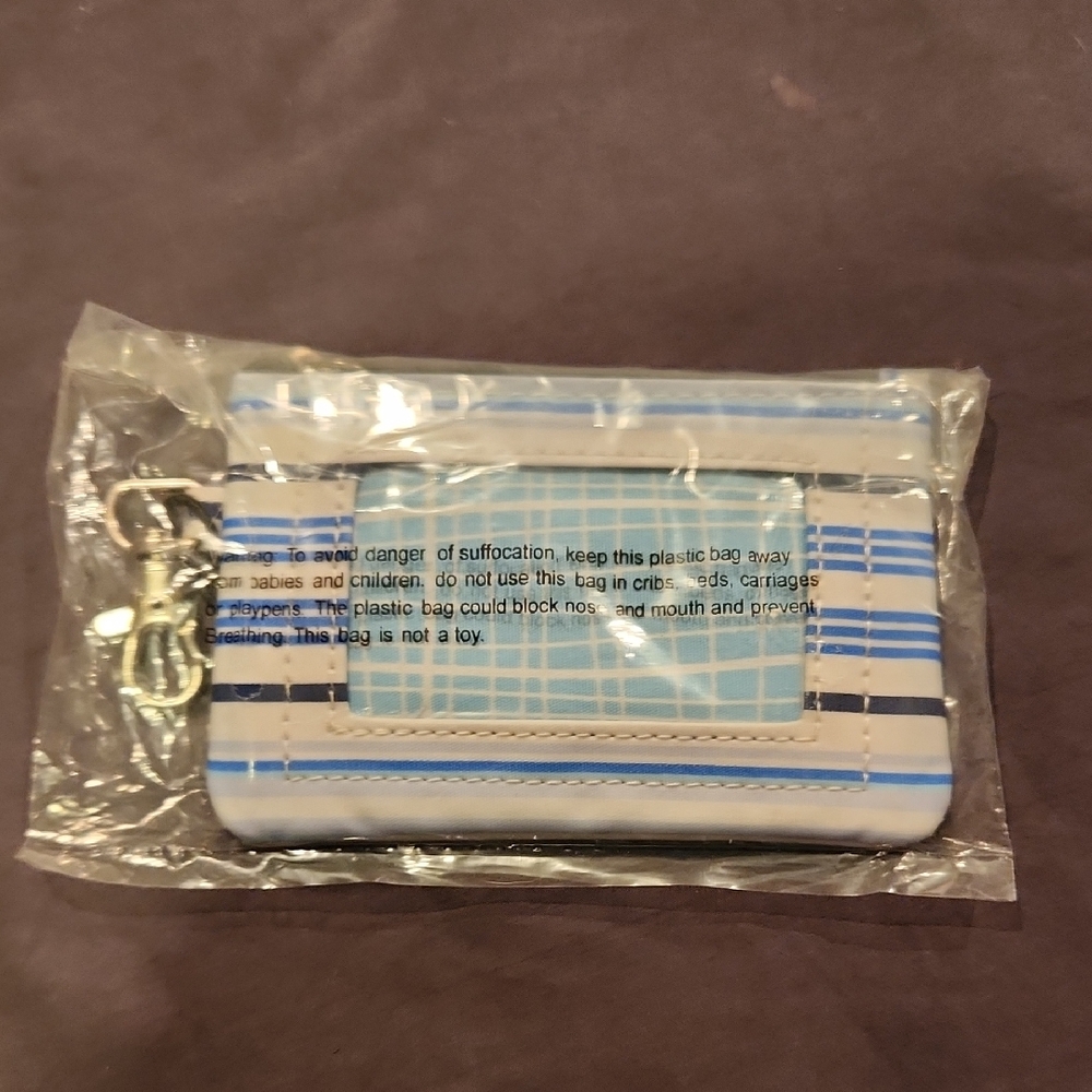 Scout Striped Blue and White Card/ID Holder - NEW IN PACKAGE